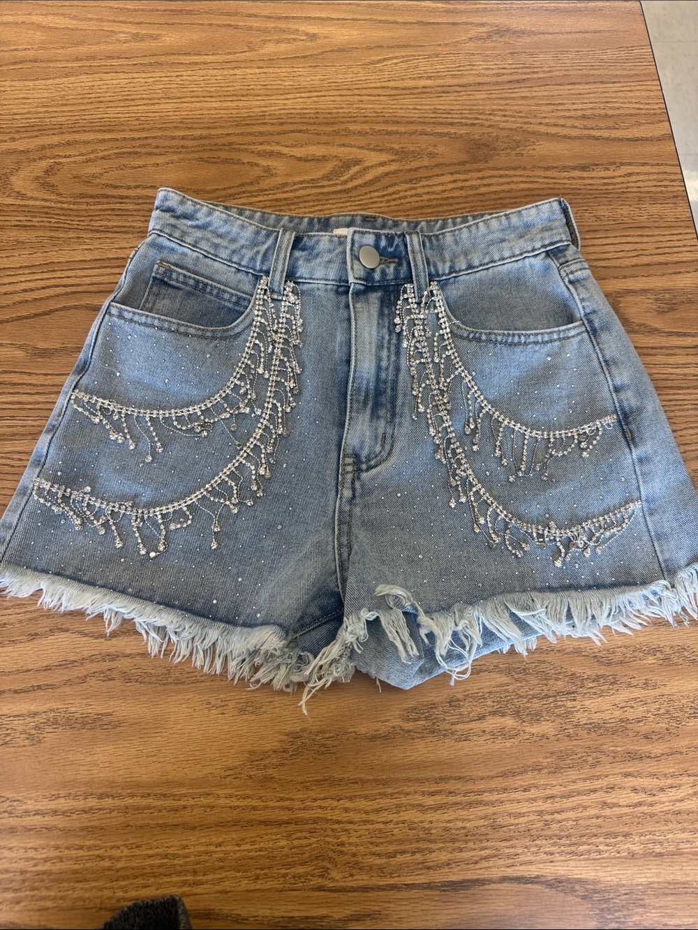 12th tribe rhinestone shorts